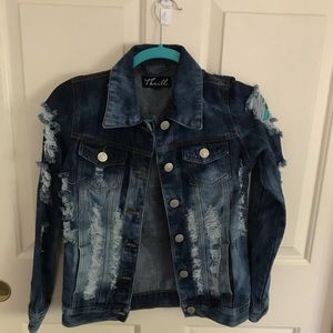 gorgeous distressed denim jacket